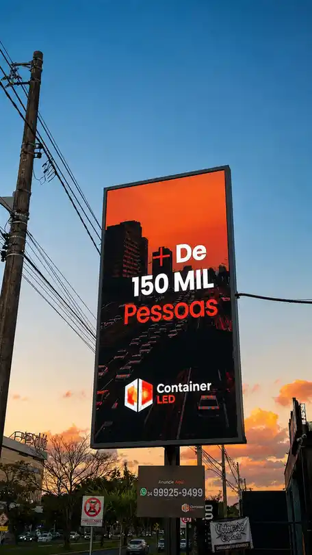 Painel publicitário da Container LED